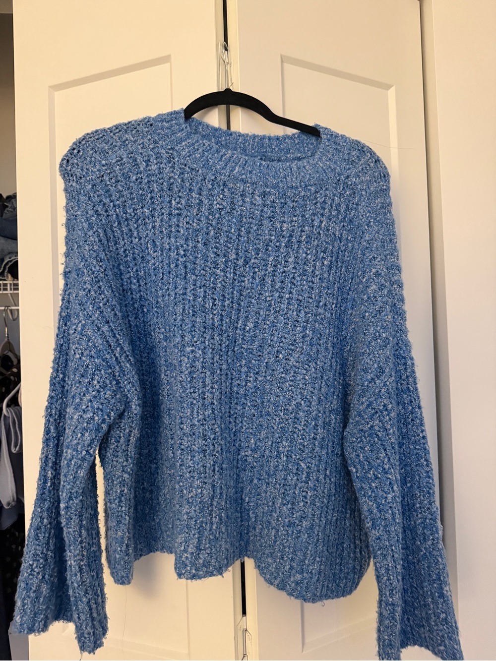 Sincerely Jules Chunky Light Blue Crewneck Sweater